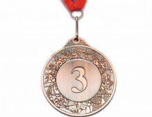 Медаль с лентой "Россия" ЗОЛОТО d-,5см Т503-1            